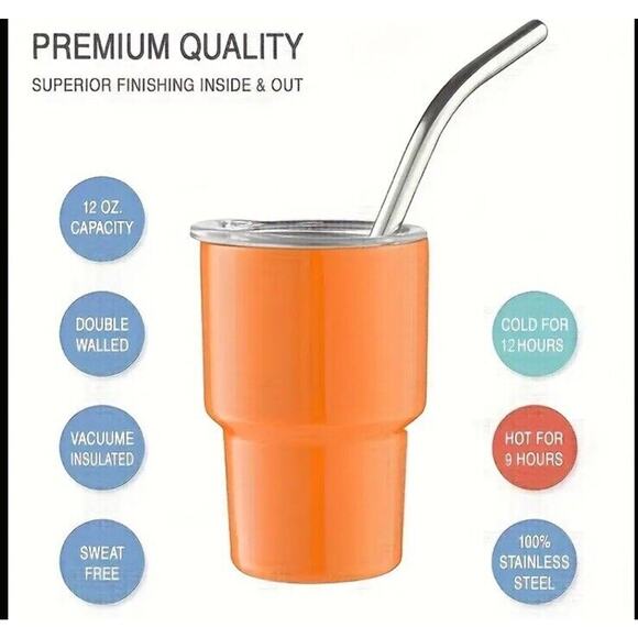 🔥Full Set 6pc Stainless Steel Mini Tumblers 3oz HTF Hot BNWT🔥 - Picture 5 of 6